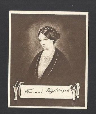 103 JAHRE ALTE ANTIKE ORIGINAL FLORENZ NACHTIGALL KARTE ERSTE HILFE KRANKENSCHWESTER TC2B7