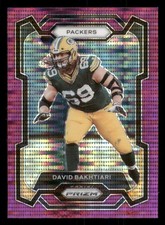 2023 Panini Prizm Prizms Purple Pulsar #108 David Bakhtiari