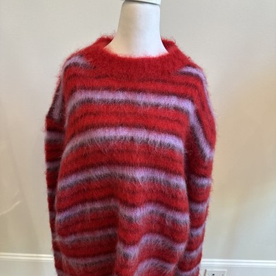 Marni Fuzzy Wuzzy  Mohair Men s Striped Sweater Size 54