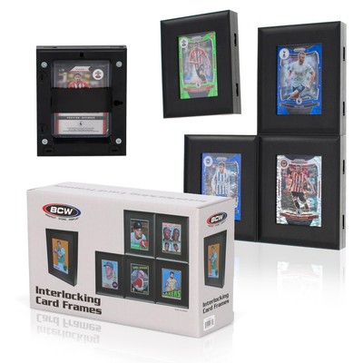 Interlocking Card Frames - Black | Interlocking Frames Ideal for Collectibles...