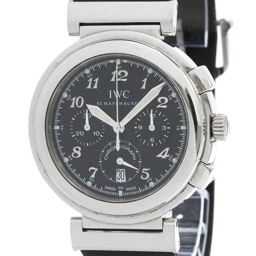 Polished IWC Da Vinci SL Chronograph Steel Quartz Watch IW372810 BF582402
