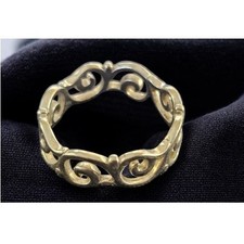 Sterling Silver Scroll Filigree Eternity Band Ring Ladies Size 6.5