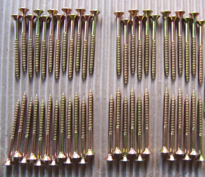 150 Spanplattenschrauben 5,0 x 60 mm; PZ2; Stahl, gelb verzinkt