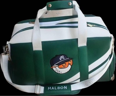 Malbon Golf Boston Bag Sports Type Unisex Navy Green Brown 52*24