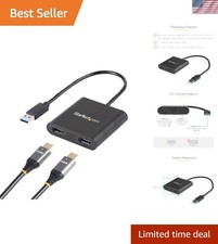 StarTech USB 3.0 Dual HDMI Adapter for Windows - Extend Your Display to 4K