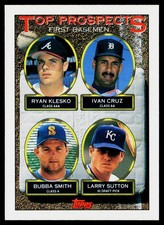 1993 Topps #423 Ryan Klesko / Ivan Cruz / Bubba Smith / Larry Sutton TP