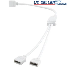(5-pack) 1:2 4-pin Female Power Splitter Cable for RGB LED Strip Light