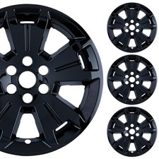 Pacrim 17 Gloss Black Wheel Skins For Chevy Colorado 2015-22 Abs Set Of 4