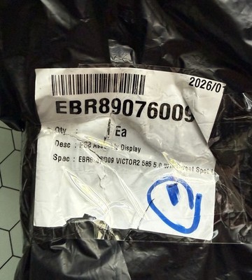 New EBR89076009 LG Washer User Interface Board OEM