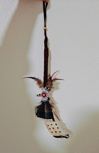 Ritual  Smudging Feather Beaded Detail