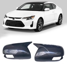2pcs Set Carbon Fiber Horn Style Rearviewmirror Cover For Scion Tc 2011-2016