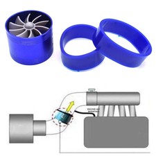 For Blue Turbonator Turbo Short Ram Cold Air Intake Fuel Gas Saver Single Fan For Blue Turbonator Turbo Short Ram Cold Air Intake Fuel Gas Saver Single Fan