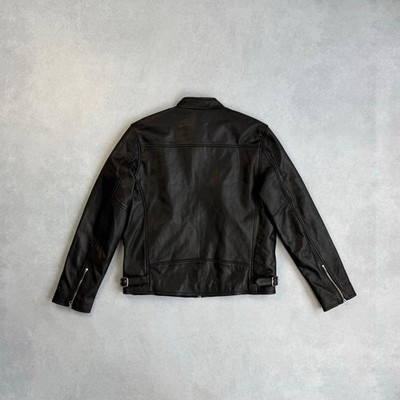SCHOTT NYC LC940D LAMBSKIN LEATHER BLACK BIKER JACKET ADULT SIZE