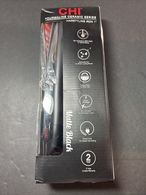 CHI Style Series 1'' Tourmaline Ceramic Hairstyling Iron Matte Black