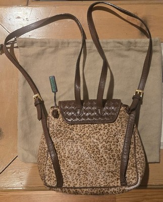 BOTTEGA VENETA Calf Leather Leopard Print Backpack Harakosh 