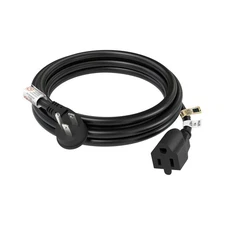 Extension Cord 1875W 15A 6ft Low Profile Flat Plug 14AWG Black UL Listed