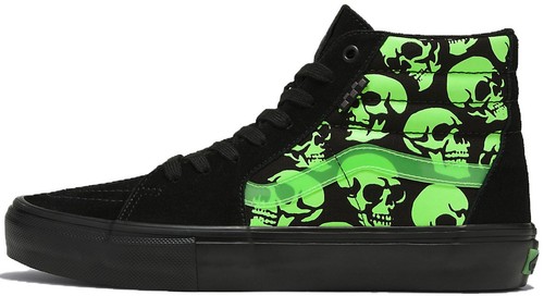 Supreme 18SS skull pile sk8-hi Vans Skating High Sneakers Black