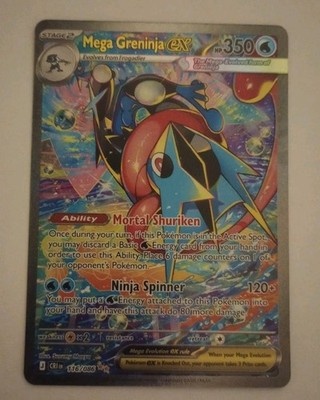 Mega Greninja Ex 116/086 Pokemon Chaos Rising SIR NM Super Clean PSA Conteder