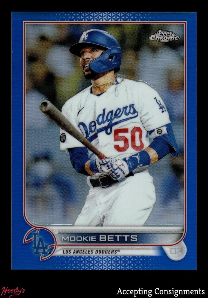 2022 Topps Chrome Blue Refractors #100 Mookie Betts 088/150 DODGERS