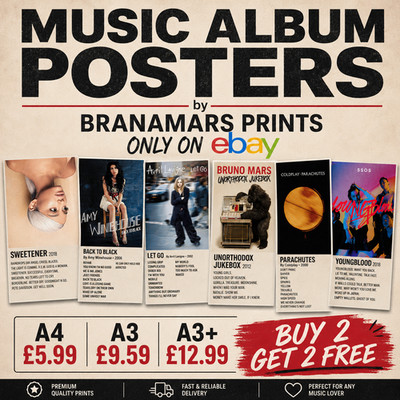 Rockband Musik Album Cover Geschenke Poster Drucke Wandbilder Wohndeko (4)