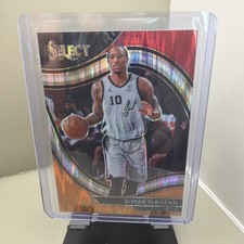 DeMar DeRozan 2020-21 Panini Select Courtside Red White Orange Flash Prizm Spurs
