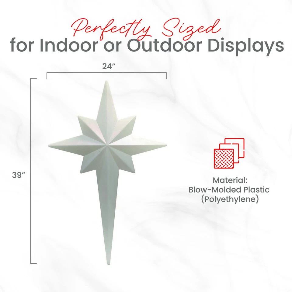 Union Products 75900 39" LED North Star Hanging Blow Mold Christmas Decoration - Image 3 of 4