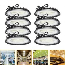 8 Pack 300W UFO Led High Bay Light Commercial Industrial Factory Light 90-277V