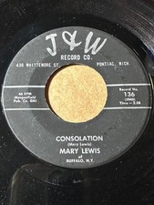 MARY LEWIS OF BUFFALO NY J&W 136 CONSOLATION / IN TIMES LIKE THESE VG- HEAR