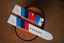 Handmade white PAM Officine Panerai strap size 24 or any size 22 24 26 27 