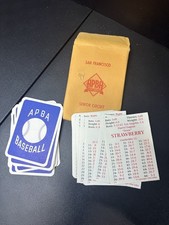 APBA Baseball Junior Circuit 1994 San Fransico Team Set Vintage Tabletop Game