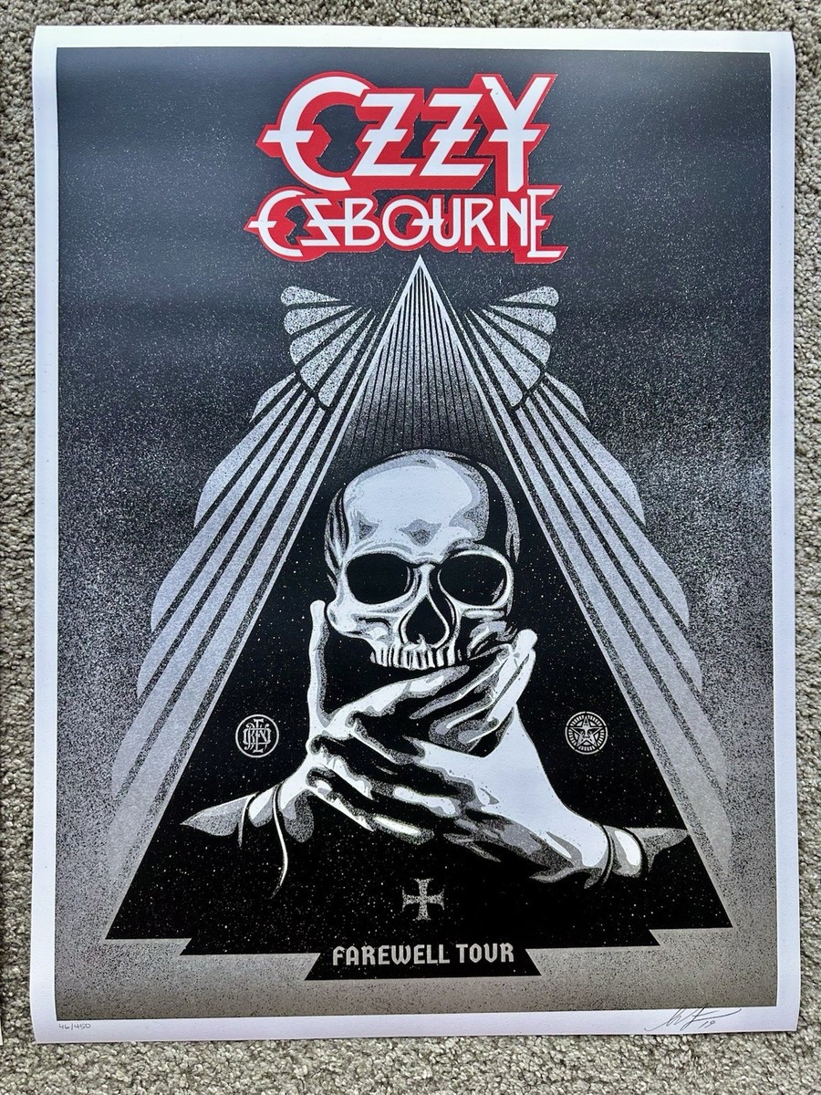 Ozzy Osbourne Farewell Print SET Obey SIGNED Shepard Fairey x/450