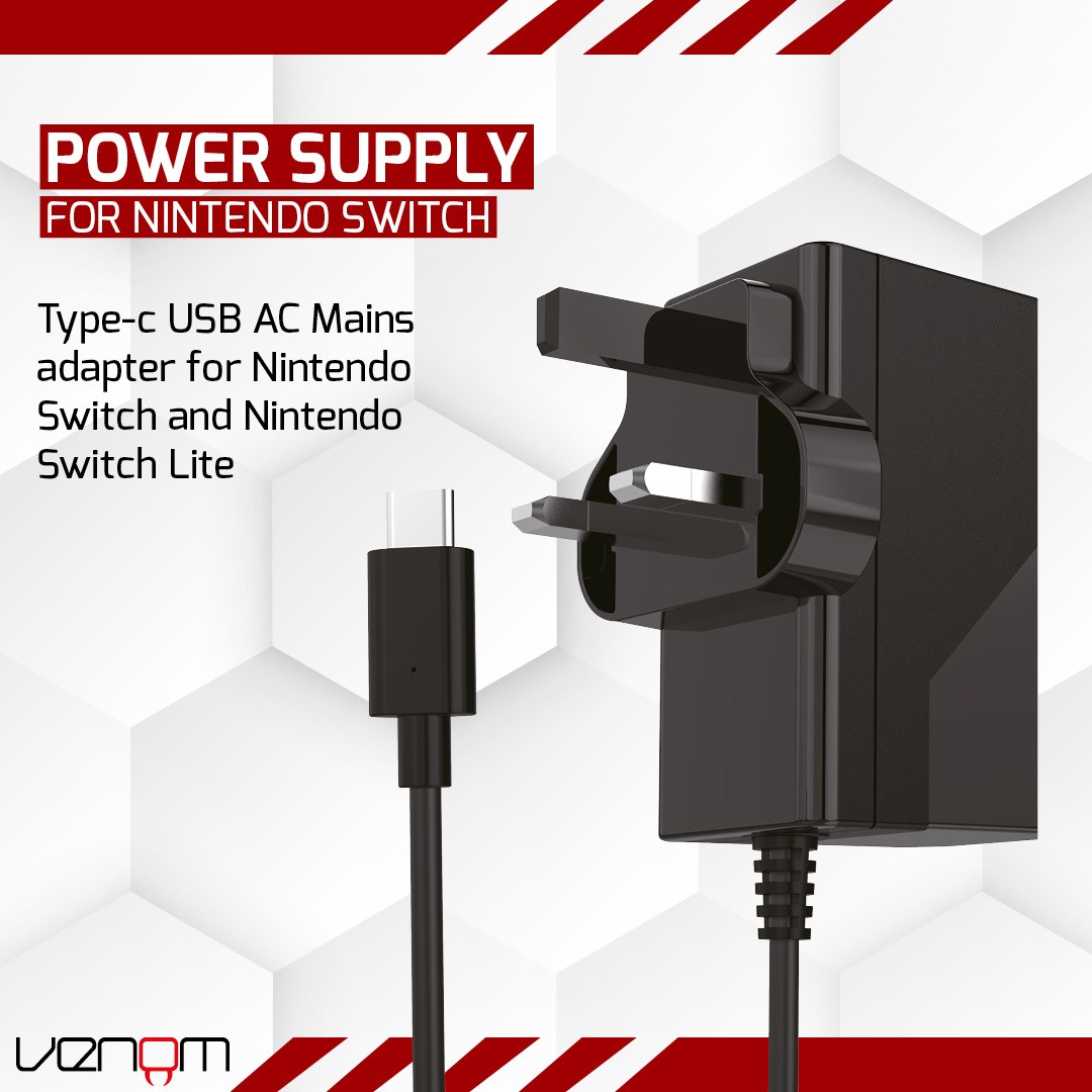 Nintendo Switch Power Supply Charger Compatible with Console Dock