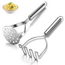 Potato Masher Stainless Steel Heavy Duty Mash Potatoes Masher Kitchen Tool