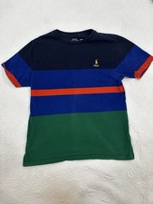 Polo Ralph Lauren Boys Short-Sleeve Striped Jersey Tee, XL 18-20 EUC