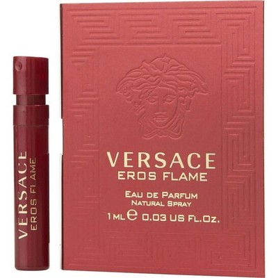 Versace EROS FLAME Eau de Parfum Spray SAMPLE Vial for Men 0.03 oz / 1 ml New!
