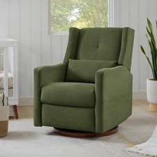 KISLOT Upholstered Recliner Swivel Glider Nursery Chair Reclining Performance...