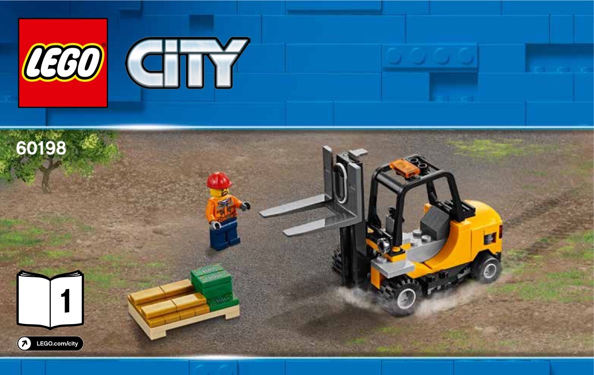 LEGO City Cargo Train 60198 Fork Lift Genuine Mini Figure Worker