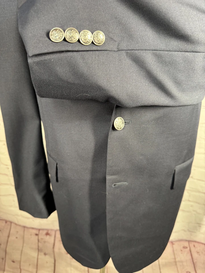 Abrigo Blazer Chaqueta MICHAEL KORS Para Hombres Azul Marino ATHLETIC FIT Lana Deportivo TALLA 42L Foto 4 de 4