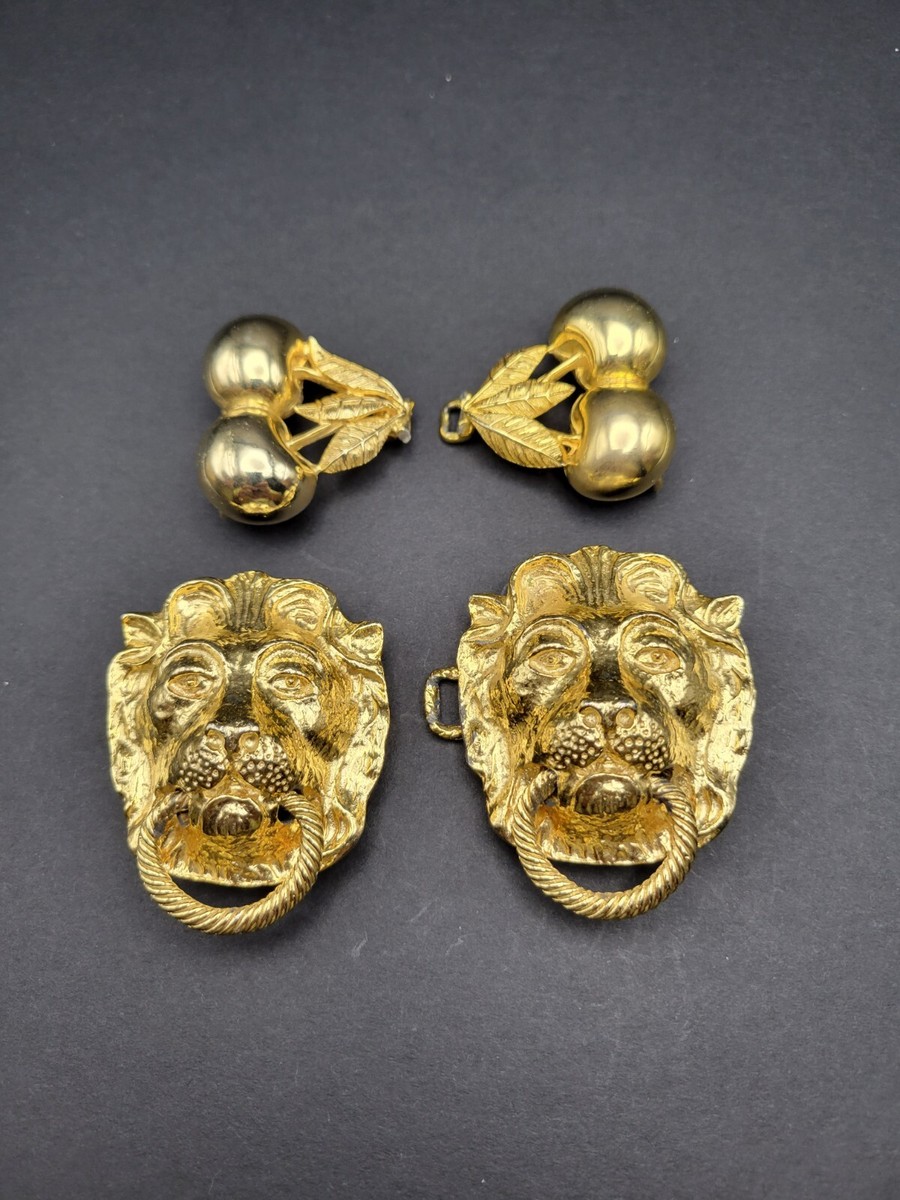 Mimi Di N BELT BUCKLE Lot Signed 2 Matching Sets Lion Door  display picture 2