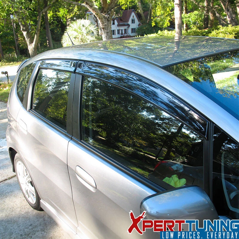 Juego de 4 piezas deflectores de ventana acrílicos para Honda Fit GE 09-14 hatchback Foto 2 de 4