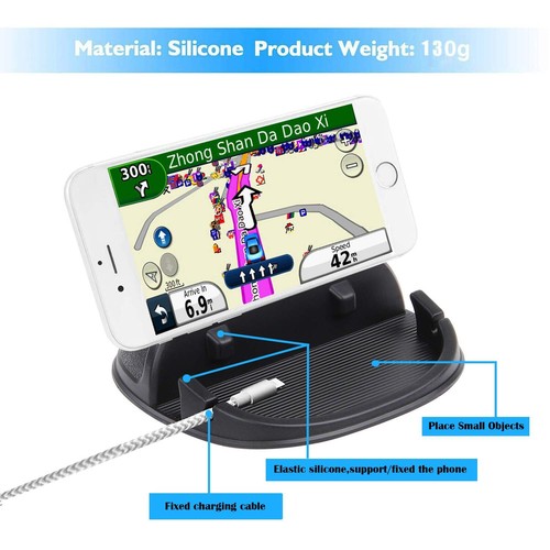 Oleksil Car Cell Phone Holder Dashboard Phone Holder Phone Mount for Car Anti - Picture 2 of 7