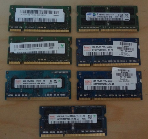 7 Mixed Lot of RAM Memory Laptop Notebook Hynix Samsung Lot - Picture 2 of 4