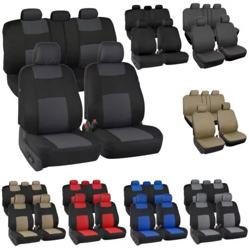 Auto Seat Covers for Car Truck SUV Van - Universal Protectors Polyester 12 Color - Picture 1 of 146