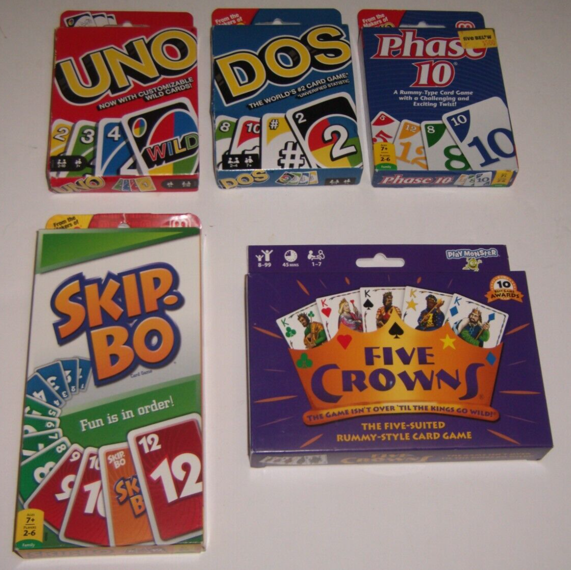 uno card games- phase 10 card game lot of 2 78206020016