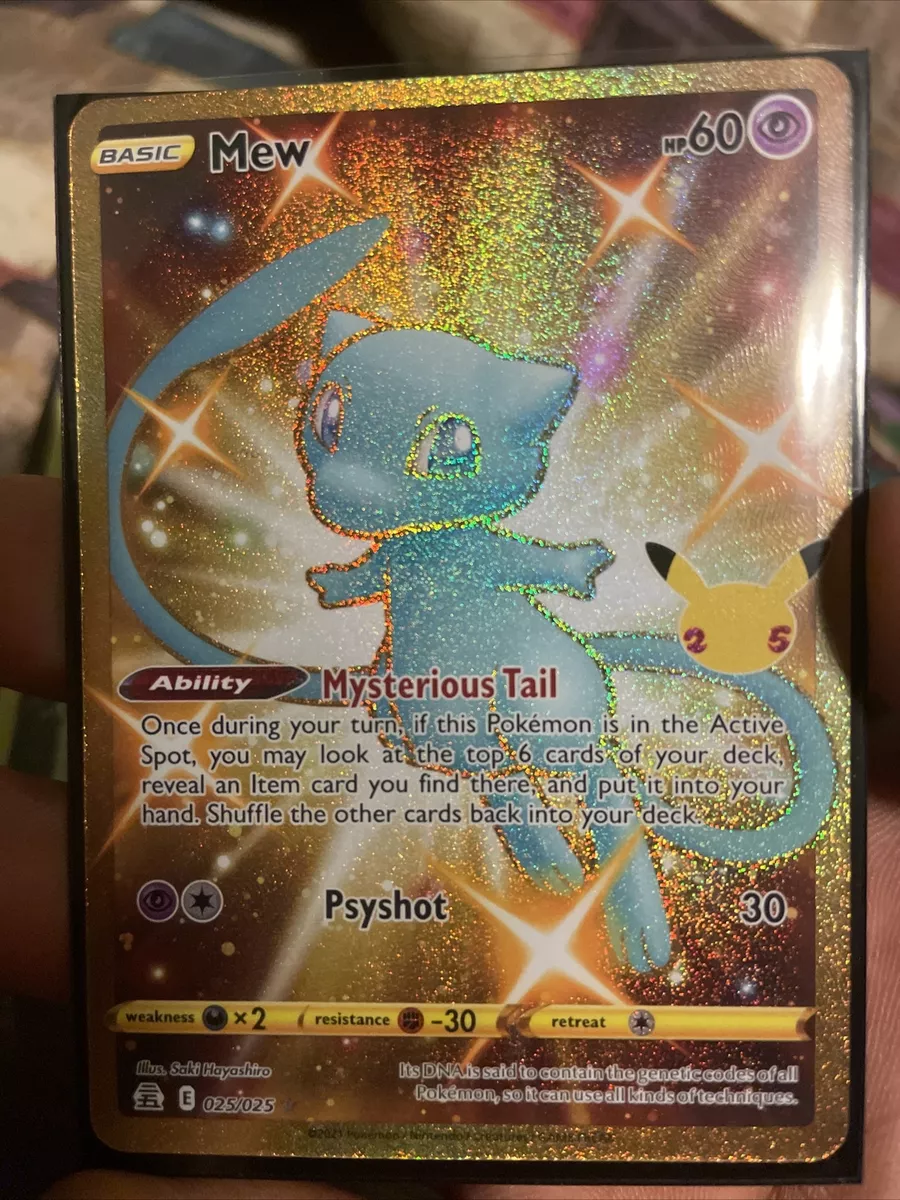 Shiny Mew 025/025 Secret Pokemon Celebrations NM