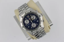 Tag Heuer CK1112 Mens 2000 Series Professional Chronograph Watch Blue Polished