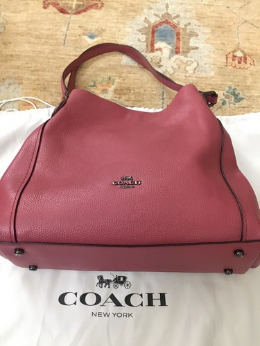 coach pebbled leather edie 31 shoulder bag