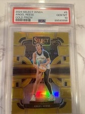 2024 Panini Gold Prizm WNBA #5 Angel Reese RC Rookie 1/10 PSA 10 GEM MINT