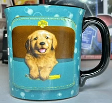 Keith Kimberlin Coffee Cup Mug Golden Retriever Puppy Dog 10 oz The Encore Group