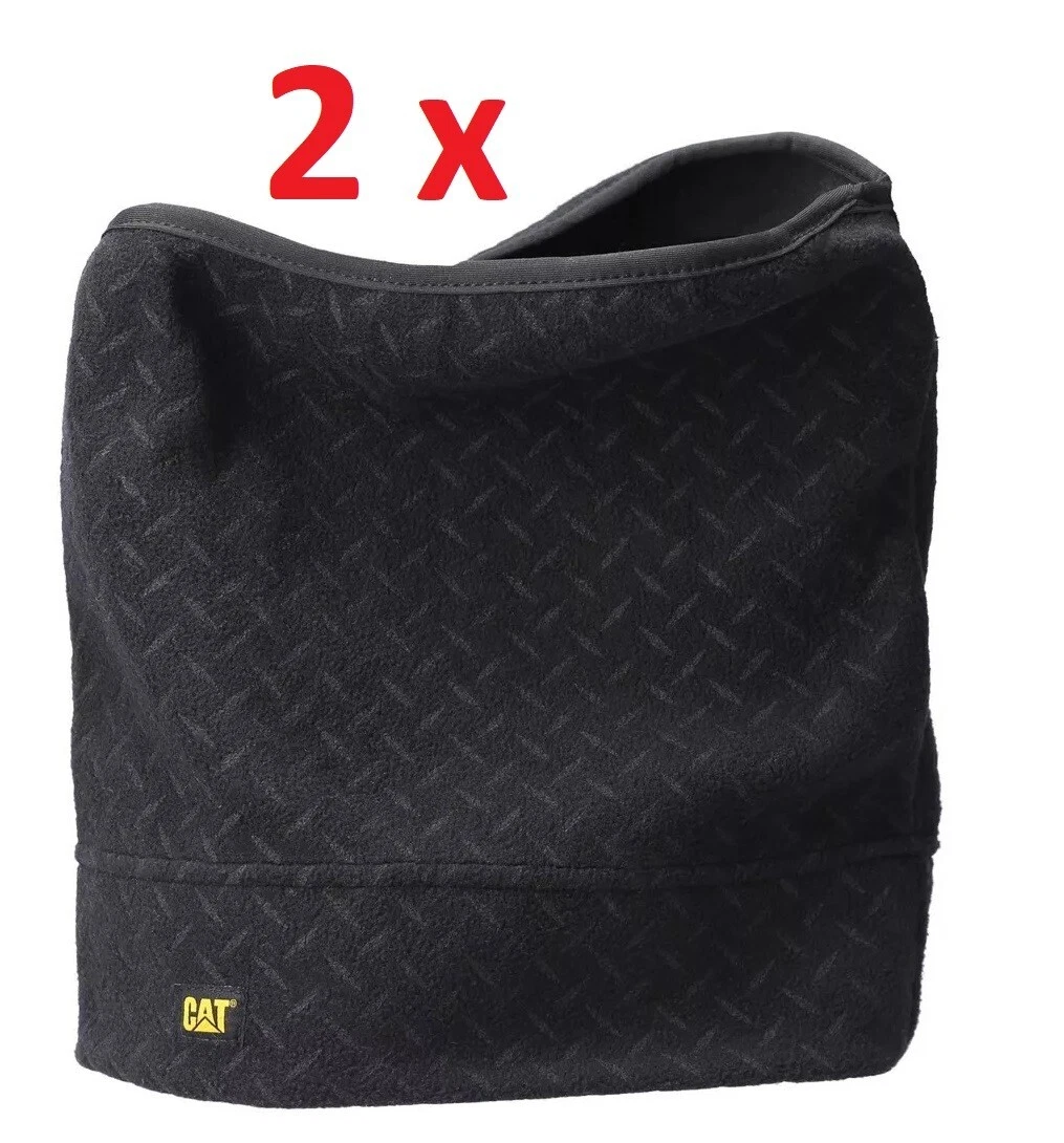 Caterpillar CAT Black Neck Warmer x 2 Diamond Checker-Plate Pattern Neck Gaiter